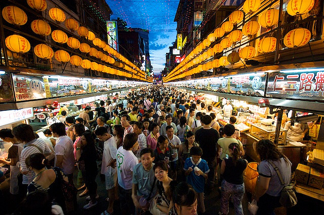Miaokou, тайвань, килун, keelung, taiwan, ночной рынок